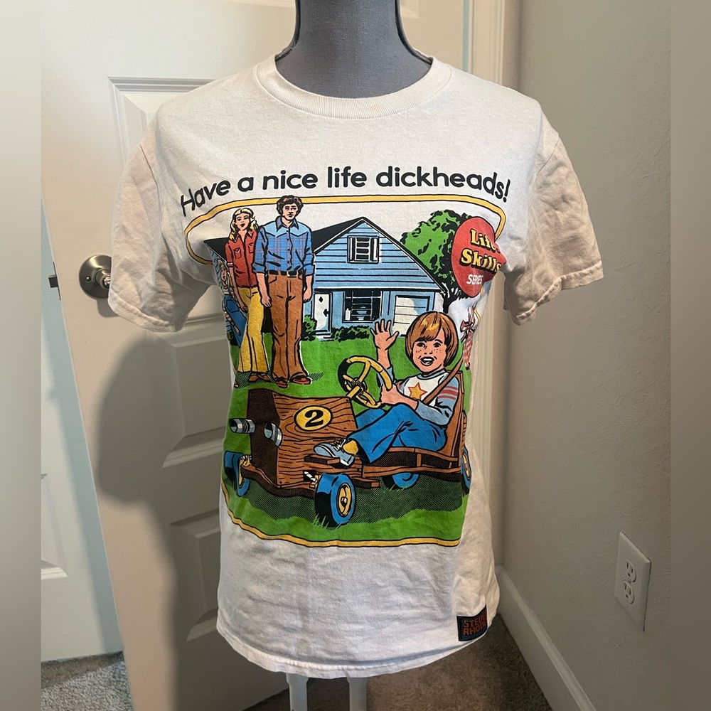 Spencer's White and Gray Steven Rhodes Tee